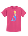 Mermaid Design - Blue Childrens Dark T-Shirt-Childrens T-Shirt-TooLoud-Sangria-X-Small-Davson Sales