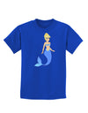 Mermaid Design - Blue Childrens Dark T-Shirt-Childrens T-Shirt-TooLoud-Royal-Blue-X-Small-Davson Sales