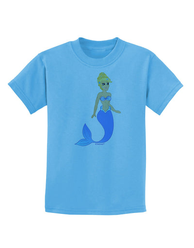 Mermaid Design - Blue Childrens T-Shirt-Childrens T-Shirt-TooLoud-Aquatic-Blue-X-Small-Davson Sales