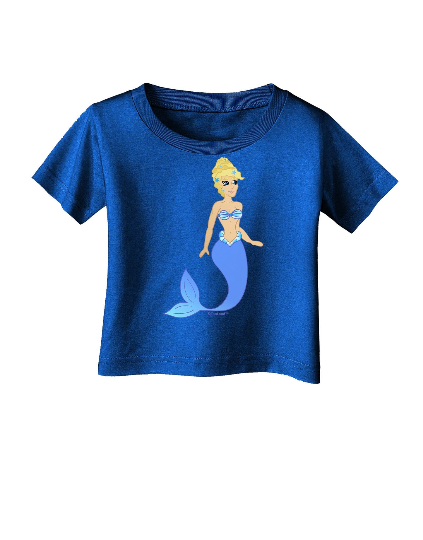 Mermaid Design - Blue Infant T-Shirt Dark-Infant T-Shirt-TooLoud-Royal-Blue-06-Months-Davson Sales