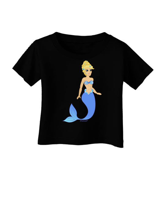 Mermaid Design - Blue Infant T-Shirt Dark-Infant T-Shirt-TooLoud-Black-06-Months-Davson Sales