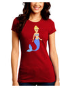 Mermaid Design - Blue Juniors Crew Dark T-Shirt-T-Shirts Juniors Tops-TooLoud-Red-Juniors Fitted Small-Davson Sales