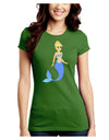 Mermaid Design - Blue Juniors Crew Dark T-Shirt-T-Shirts Juniors Tops-TooLoud-Kiwi-Green-Juniors Fitted Small-Davson Sales