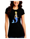 Mermaid Design - Blue Juniors Crew Dark T-Shirt-T-Shirts Juniors Tops-TooLoud-Black-Juniors Fitted Small-Davson Sales