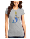 Mermaid Design - Blue Juniors T-Shirt-Womens Juniors T-Shirt-TooLoud-Ash-Gray-Juniors Fitted X-Small-Davson Sales