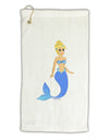 Mermaid Design - Blue Micro Terry Gromet Golf Towel 16 x 25 inch-Golf Towel-TooLoud-White-Davson Sales