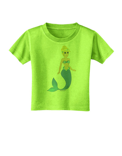 Mermaid Design - Blue Toddler T-Shirt-Toddler T-Shirt-TooLoud-Lime-Green-2T-Davson Sales