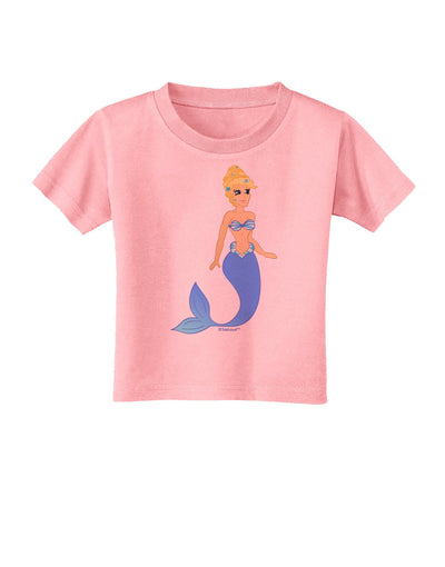 Mermaid Design - Blue Toddler T-Shirt-Toddler T-Shirt-TooLoud-Candy-Pink-2T-Davson Sales