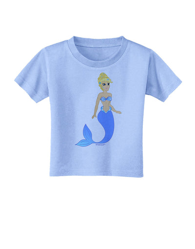 Mermaid Design - Blue Toddler T-Shirt-Toddler T-Shirt-TooLoud-Aquatic-Blue-2T-Davson Sales