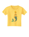 Mermaid Design - Blue Toddler T-Shirt-Toddler T-Shirt-TooLoud-Yellow-2T-Davson Sales