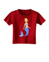 Mermaid Design - Blue Toddler T-Shirt Dark-Toddler T-Shirt-TooLoud-Red-2T-Davson Sales