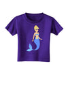 Mermaid Design - Blue Toddler T-Shirt Dark-Toddler T-Shirt-TooLoud-Purple-2T-Davson Sales