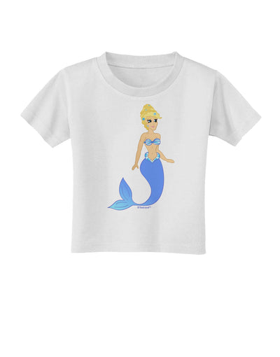 Mermaid Design - Blue Toddler T-Shirt-Toddler T-Shirt-TooLoud-White-2T-Davson Sales