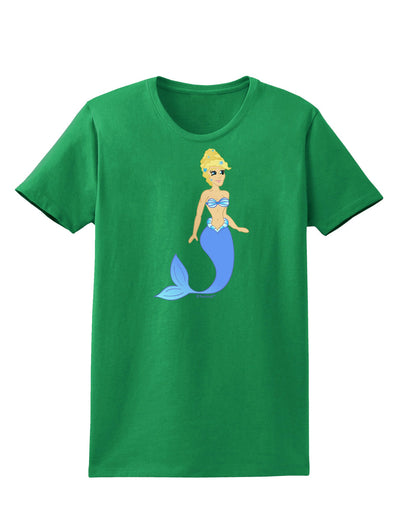 Mermaid Design - Blue Womens Dark T-Shirt-TooLoud-Kelly-Green-X-Small-Davson Sales