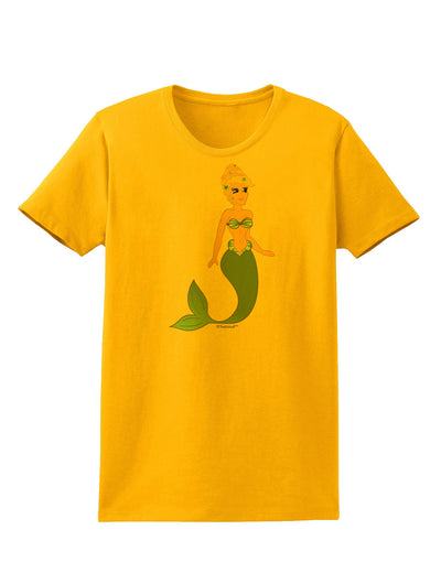 Mermaid Design - Blue Womens T-Shirt-Womens T-Shirt-TooLoud-Gold-X-Small-Davson Sales