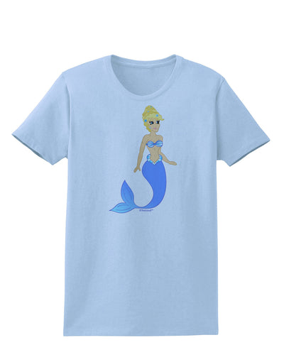 Mermaid Design - Blue Womens T-Shirt-Womens T-Shirt-TooLoud-Light-Blue-X-Small-Davson Sales