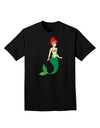 Mermaid Design - Green Adult Dark T-Shirt-Mens T-Shirt-TooLoud-Black-Small-Davson Sales