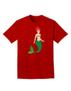 Mermaid Design - Green Adult Dark T-Shirt-Mens T-Shirt-TooLoud-Red-Small-Davson Sales