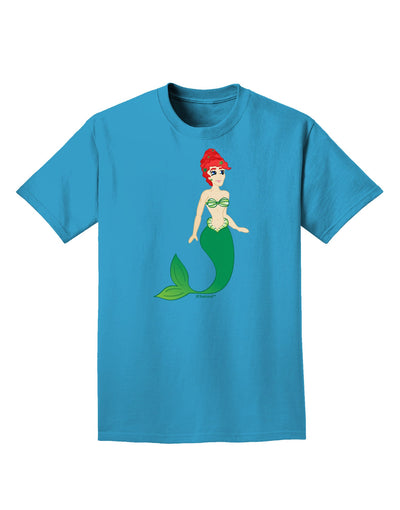 Mermaid Design - Green Adult Dark T-Shirt-Mens T-Shirt-TooLoud-Turquoise-Small-Davson Sales