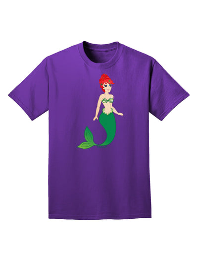 Mermaid Design - Green Adult Dark T-Shirt-Mens T-Shirt-TooLoud-Purple-Small-Davson Sales