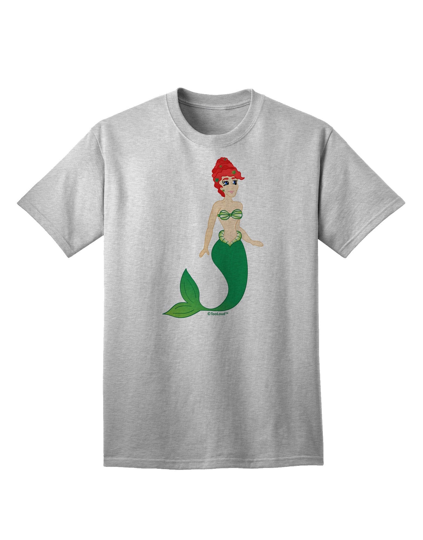 Mermaid Design - Green Adult T-Shirt-Mens T-Shirt-TooLoud-AshGray-Small-Davson Sales