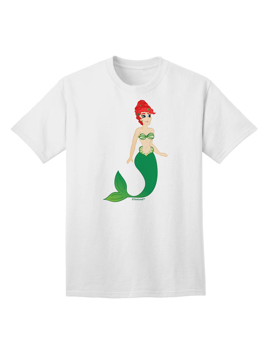 Mermaid Design - Green Adult T-Shirt-Mens T-Shirt-TooLoud-White-Small-Davson Sales