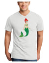 Mermaid Design - Green Adult V-Neck T-shirt-Mens V-Neck T-Shirt-TooLoud-White-Small-Davson Sales