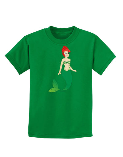 Mermaid Design - Green Childrens Dark T-Shirt-Childrens T-Shirt-TooLoud-Kelly-Green-X-Small-Davson Sales