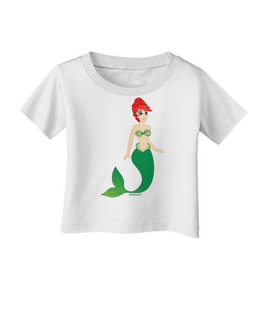 Mermaid Design - Green Infant T-Shirt-Infant T-Shirt-TooLoud-White-06-Months-Davson Sales