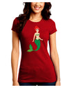 Mermaid Design - Green Juniors Crew Dark T-Shirt-T-Shirts Juniors Tops-TooLoud-Red-Juniors Fitted Small-Davson Sales