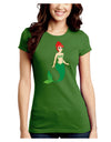 Mermaid Design - Green Juniors Crew Dark T-Shirt-T-Shirts Juniors Tops-TooLoud-Kiwi-Green-Juniors Fitted Small-Davson Sales