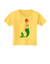 Mermaid Design - Green Toddler T-Shirt-Toddler T-Shirt-TooLoud-Yellow-2T-Davson Sales