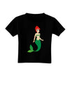 Mermaid Design - Green Toddler T-Shirt Dark-Toddler T-Shirt-TooLoud-Black-2T-Davson Sales