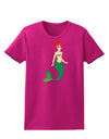 Mermaid Design - Green Womens Dark T-Shirt-TooLoud-Hot-Pink-Small-Davson Sales