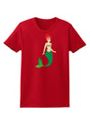 Mermaid Design - Green Womens Dark T-Shirt-TooLoud-Red-X-Small-Davson Sales