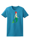 Mermaid Design - Green Womens Dark T-Shirt-TooLoud-Turquoise-X-Small-Davson Sales