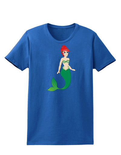 Mermaid Design - Green Womens Dark T-Shirt-TooLoud-Royal-Blue-X-Small-Davson Sales