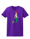 Mermaid Design - Green Womens Dark T-Shirt-TooLoud-Purple-X-Small-Davson Sales