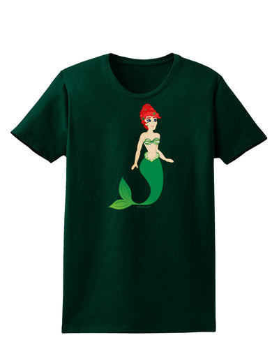 Mermaid Design - Green Womens Dark T-Shirt-TooLoud-Forest-Green-Small-Davson Sales