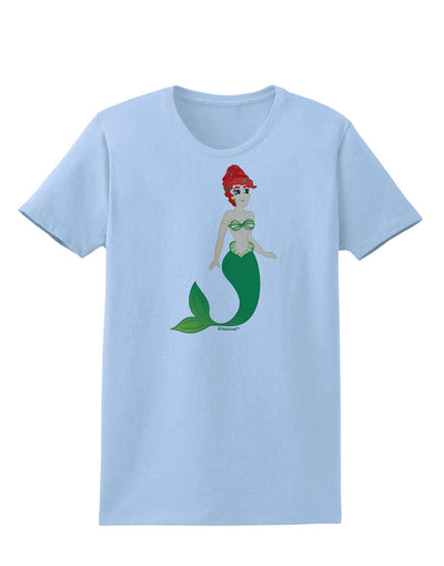 Mermaid Design - Green Womens T-Shirt-Womens T-Shirt-TooLoud-Light-Blue-X-Small-Davson Sales