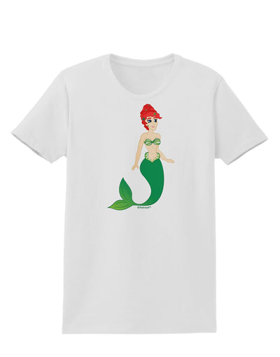 Mermaid Design - Green Womens T-Shirt-Womens T-Shirt-TooLoud-White-X-Small-Davson Sales