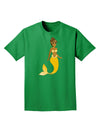 Mermaid Design - Yellow Adult Dark T-Shirt-Mens T-Shirt-TooLoud-Kelly-Green-Small-Davson Sales