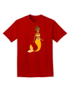 Mermaid Design - Yellow Adult Dark T-Shirt-Mens T-Shirt-TooLoud-Red-Small-Davson Sales