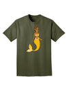 Mermaid Design - Yellow Adult Dark T-Shirt-Mens T-Shirt-TooLoud-Military-Green-Small-Davson Sales