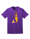 Mermaid Design - Yellow Adult Dark T-Shirt-Mens T-Shirt-TooLoud-Purple-Small-Davson Sales