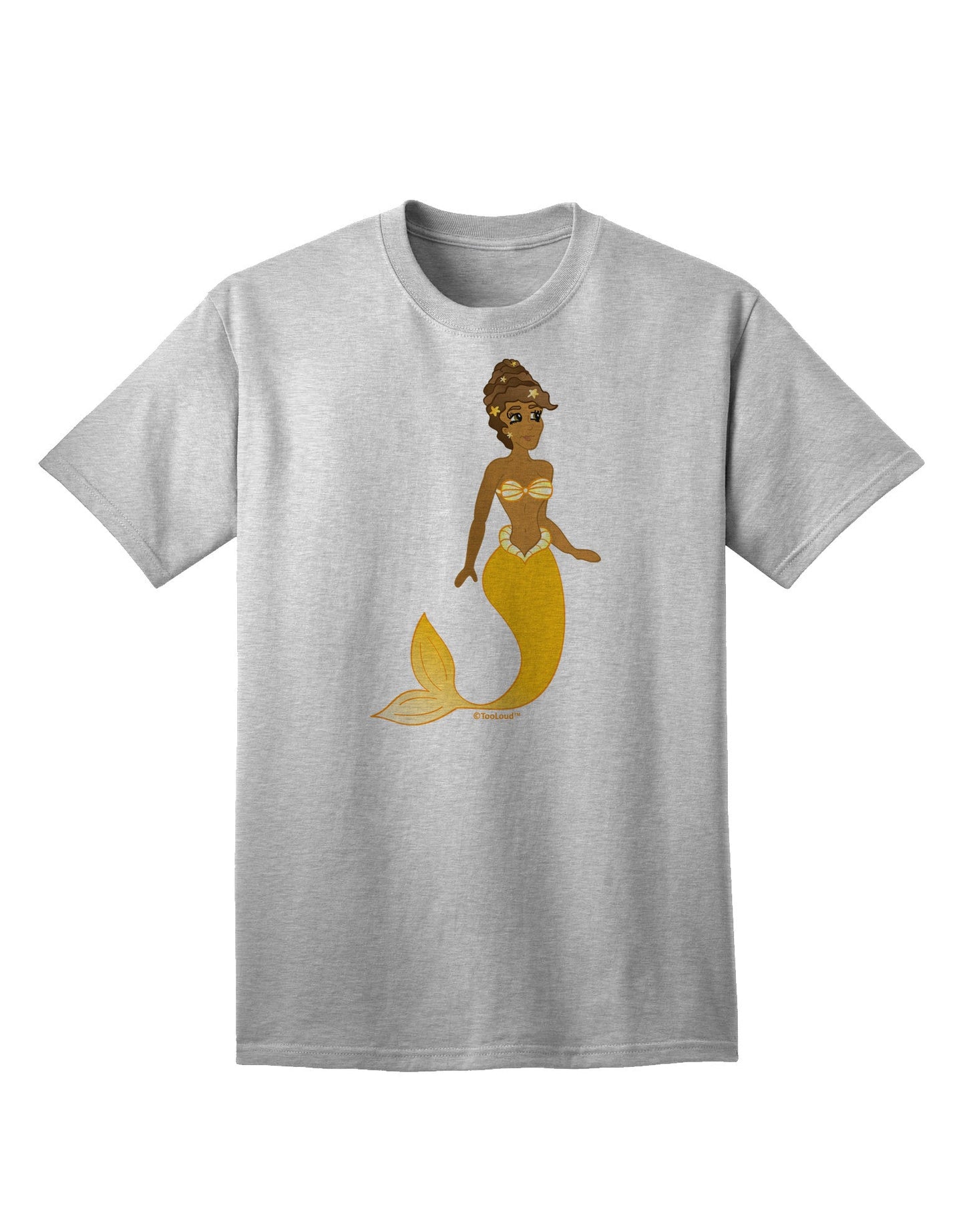 Mermaid Design - Yellow Adult T-Shirt-Mens T-Shirt-TooLoud-AshGray-Small-Davson Sales