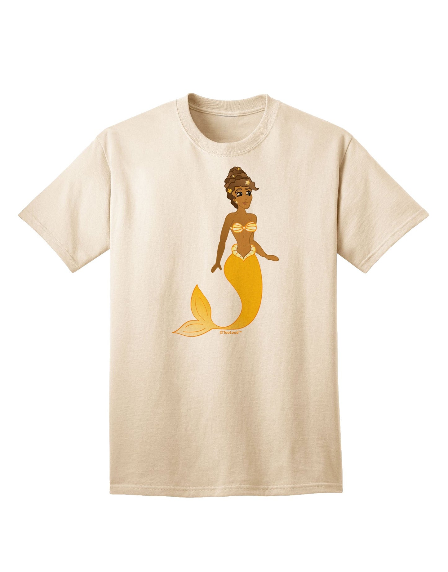 Mermaid Design - Yellow Adult T-Shirt-Mens T-Shirt-TooLoud-Natural-Small-Davson Sales