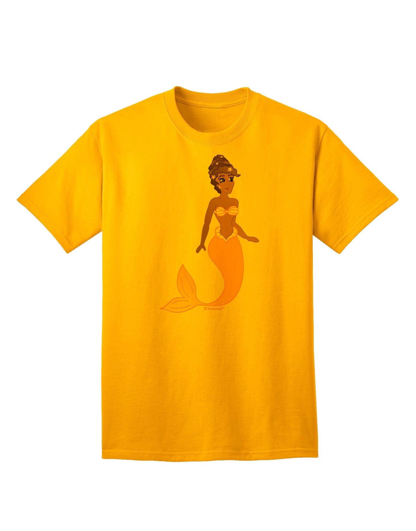 Mermaid Design - Yellow Adult T-Shirt-Mens T-Shirt-TooLoud-Gold-Small-Davson Sales