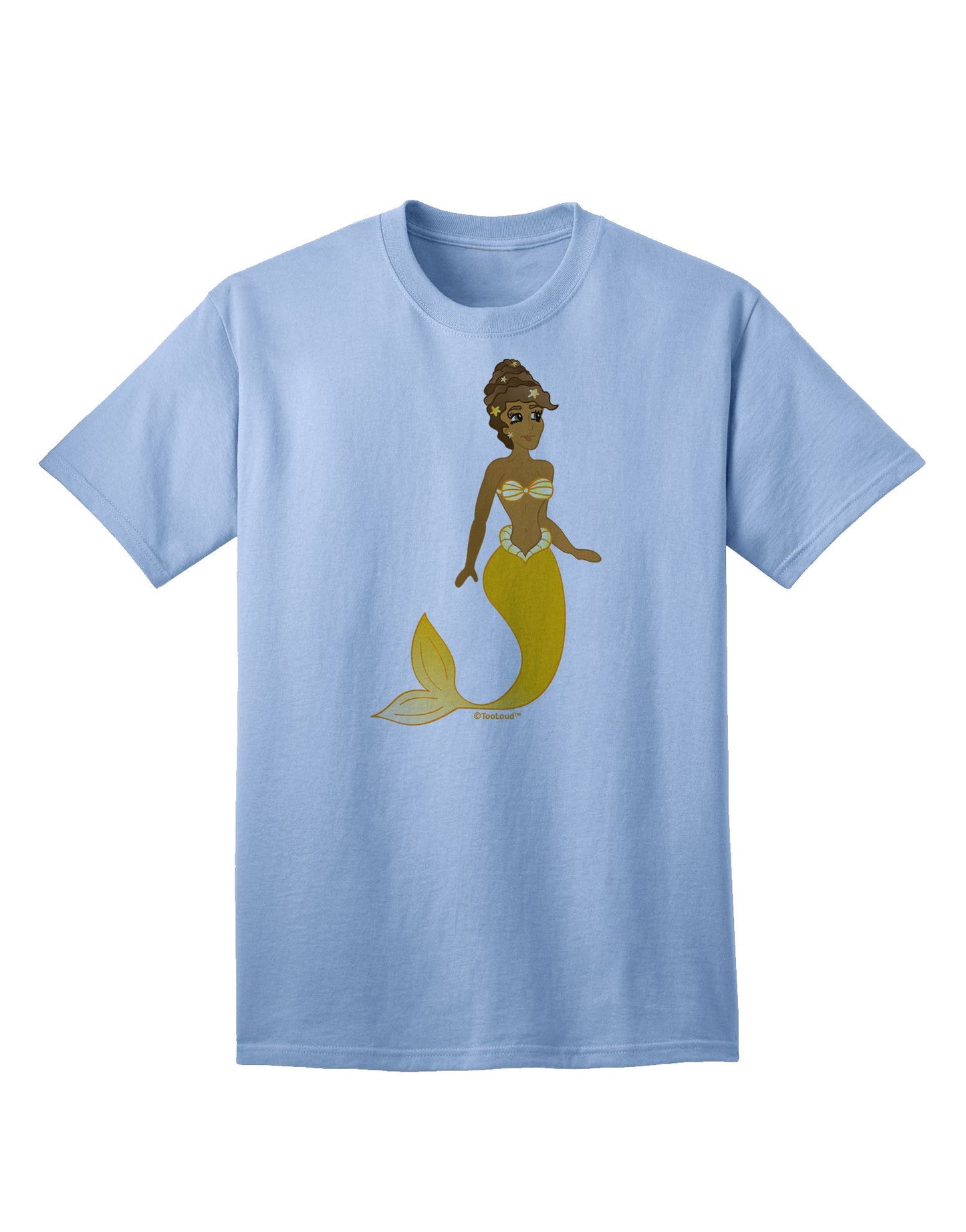 Mermaid Design - Yellow Adult T-Shirt-Mens T-Shirt-TooLoud-Light-Blue-Small-Davson Sales