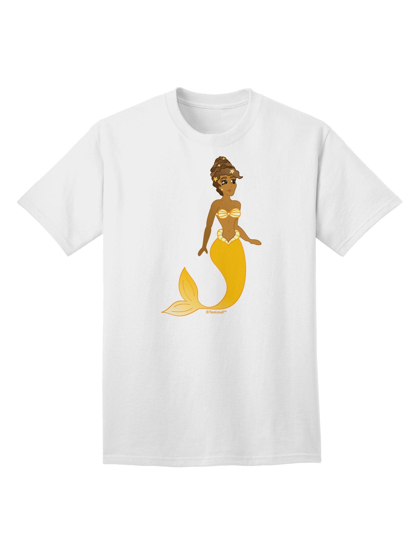Mermaid Design - Yellow Adult T-Shirt-Mens T-Shirt-TooLoud-White-Small-Davson Sales